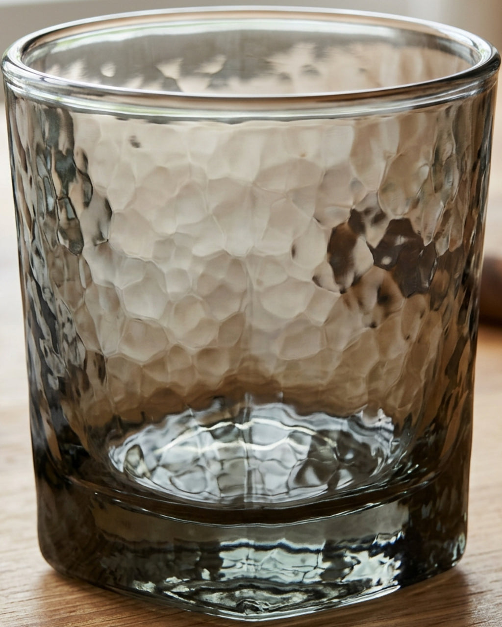 Activepl Hammered Glass Tumblers Smoke 14 oz Set of 2
