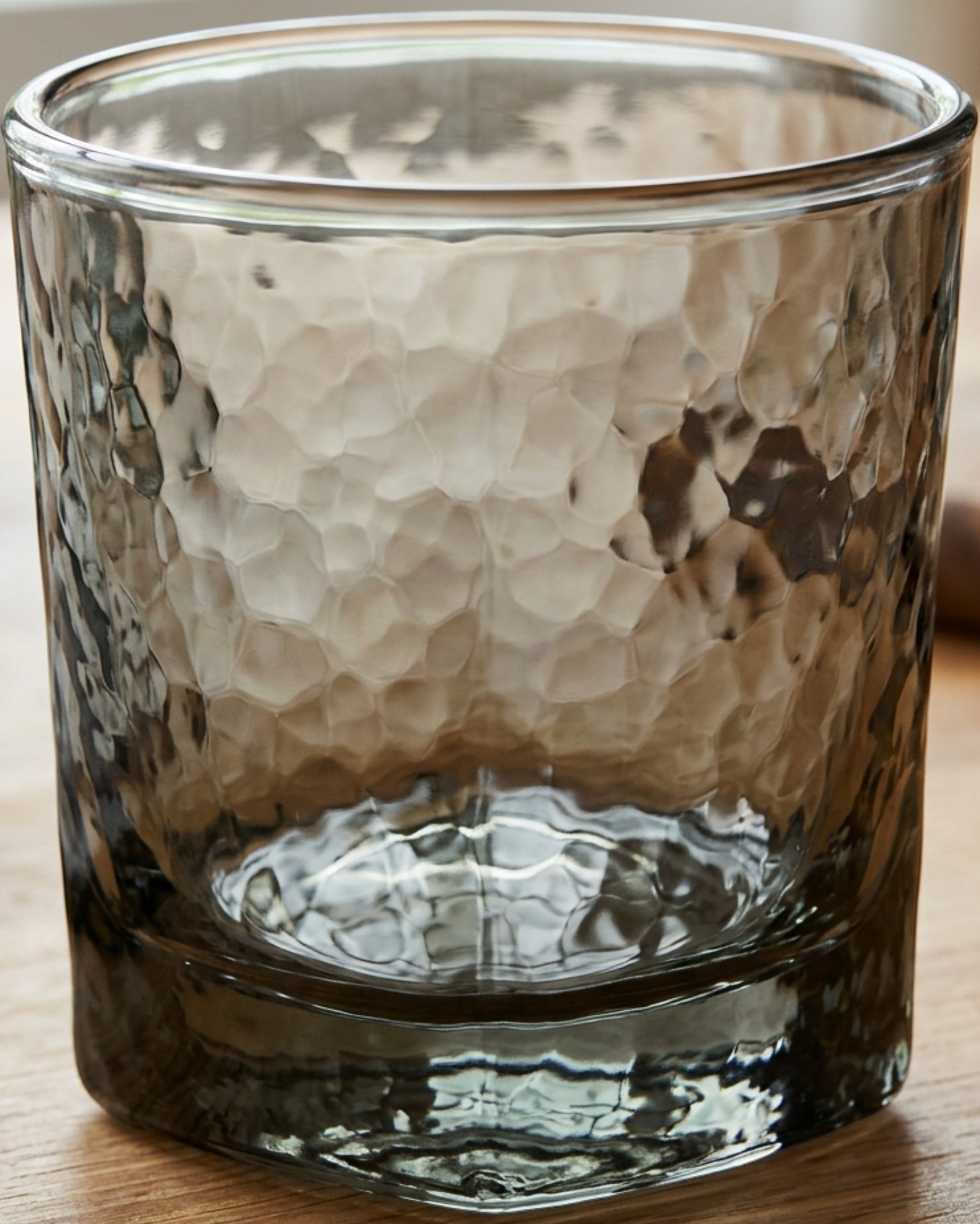 Activepl Hammered Glass Tumblers Smoke 14 oz Set of 2